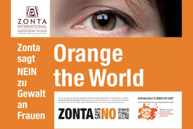 Der Zonta Club Frankfurt am Main sagt NEIN zu Gewalt an Frauen
