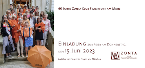 Einladung 60-Jahr-Feier Zonta Club Frankfurt am Main