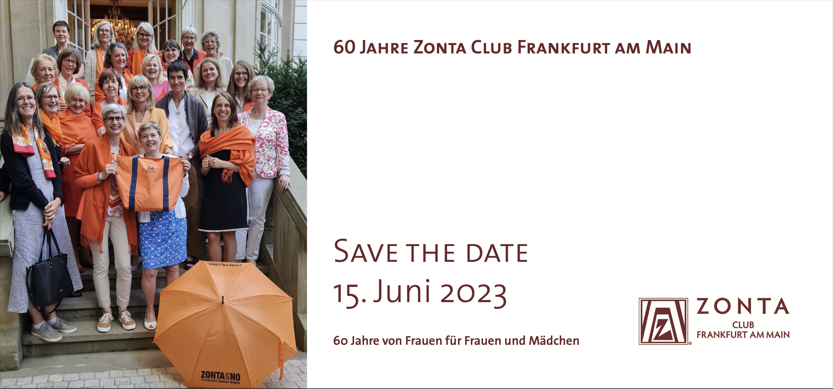 Save The Date 60-Jahr-Feier Zonta Club Frankfurt am Main